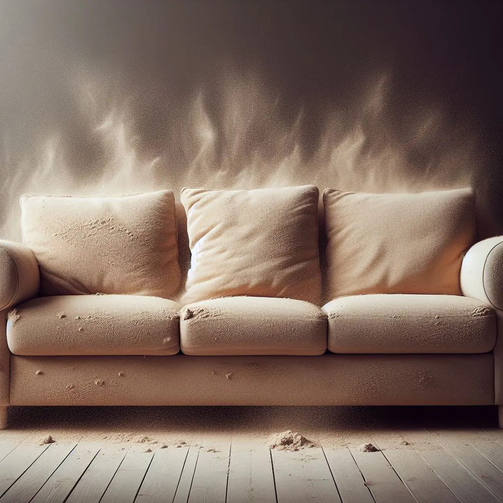 Как убрать пыль с дивана 